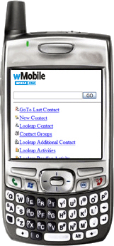 Palm Treo 700w with wMobile home screen