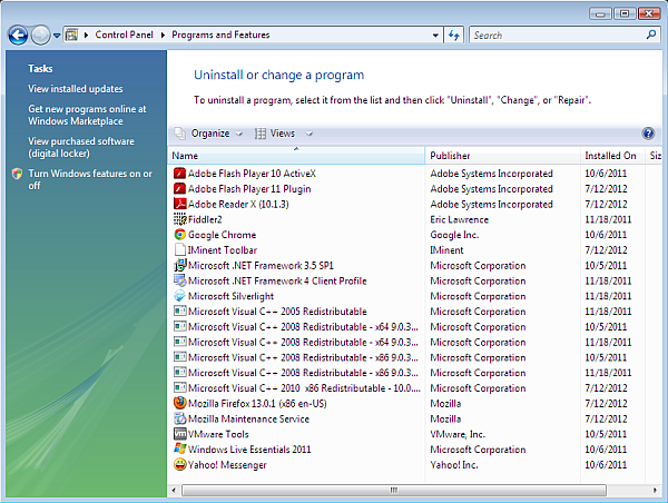 How to uninstall software on Windows Vista - Windows Vista add/remove programs